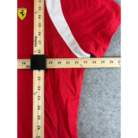 Puma Official Scuderia Ferrari F1 Racing T Shirt Mens XL Red White Colorblock - Picture 3 of 8